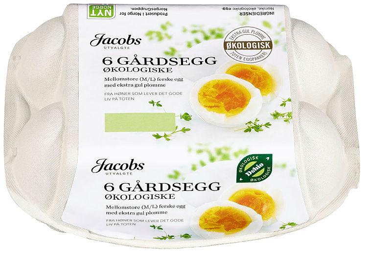 Egg Økologisk 6stk 375g Jacobs Utvalgte