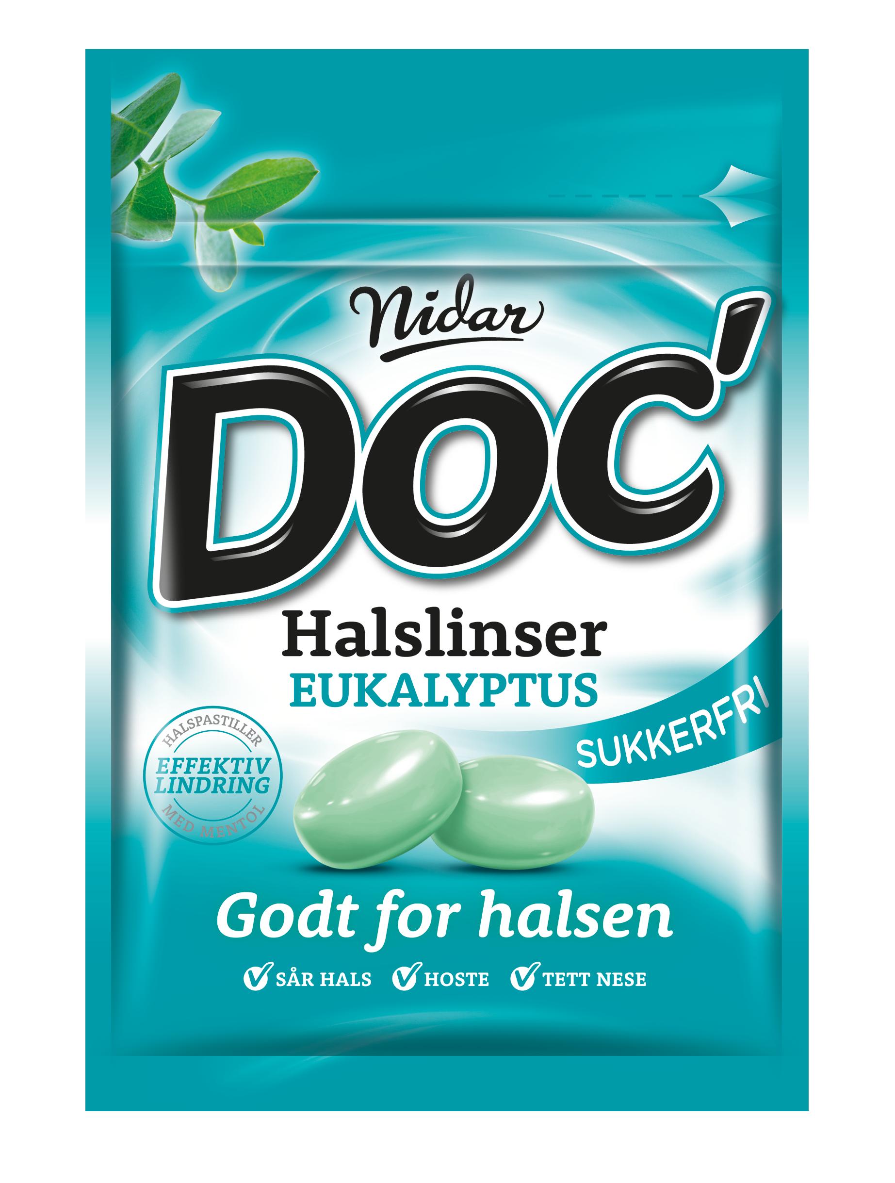 Doc Halslinser Eukalyptus Sukkerfri 50g