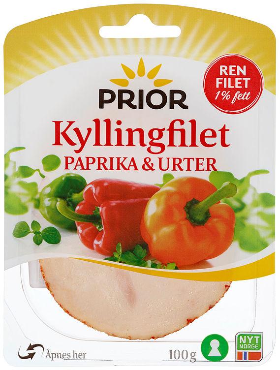 Kyllingfilet Paprika&amp;Urter 100g Prior