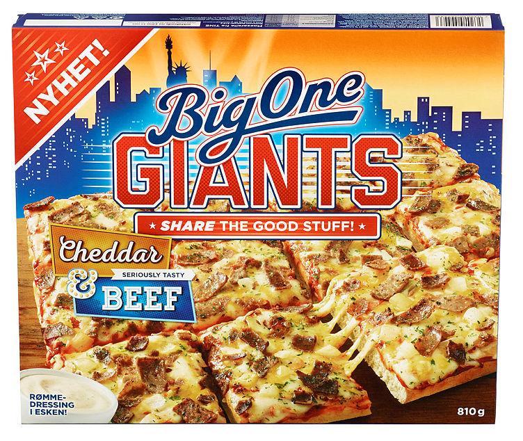 Big One Pizza Giants Cheddar &amp; Beef 810g