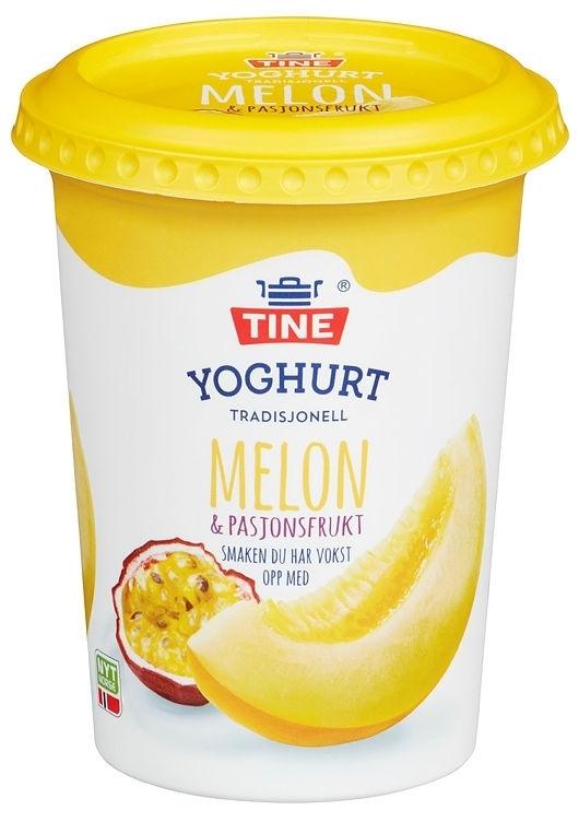Tine Yoghurt med melon og pasjonsfrukt 500 g