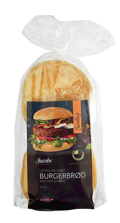 Burgerbrød 4stk 320g Jacobs Utvalgte