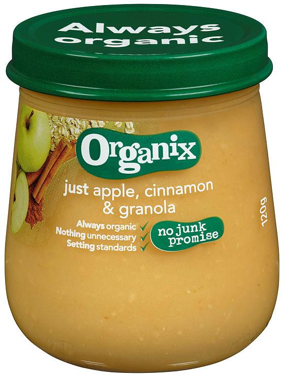 Organix Eple &amp;Havre 6mnd Økol 120g Semper