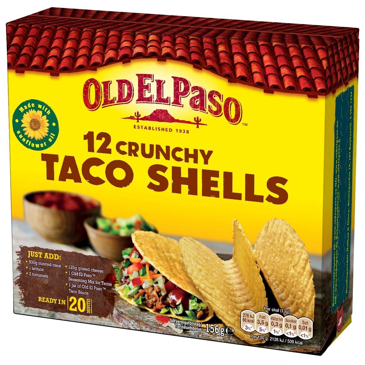 Old El Paso Taco Shell 12 stk 156 g