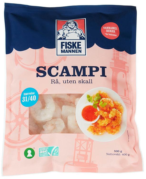 Scampi Asc 31/40 Rå u/Skall 500g Fm