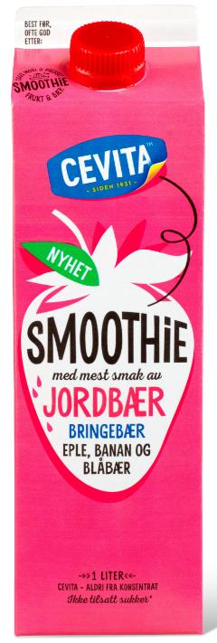 Smoothie Jordbær/Bringebær 1l Cevita