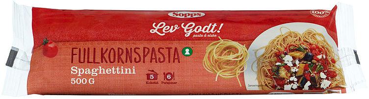 Spaghettini Fullkorn 500g Sopps