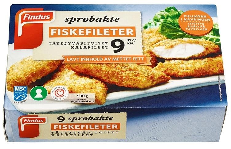 Findus Sprøbakte Fiskefileter 9 stk 500 g