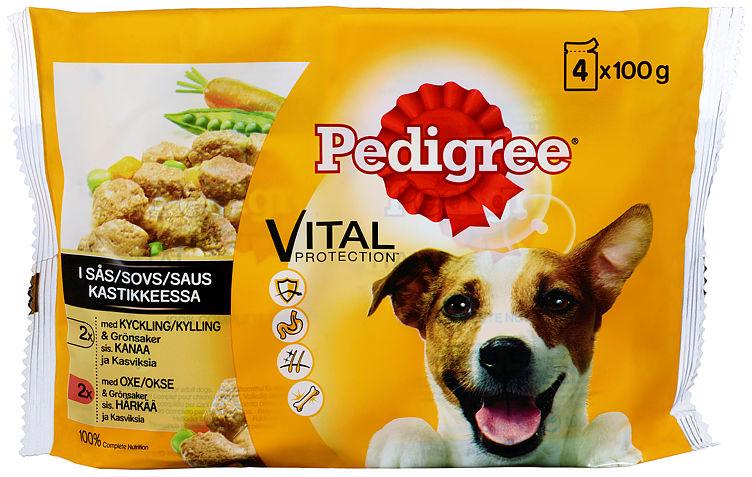 Pedigree Vital Kylling/Grønnsaker 4x100g