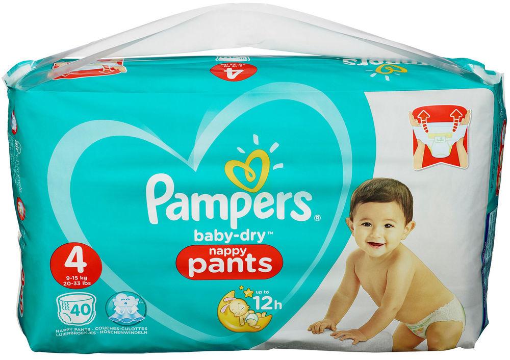 Pampers Bleie Baby Dry Pants Str.4 9-15kg, 40 stk