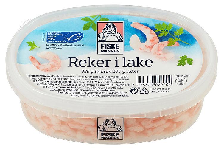 Reker i Lake 200g Fiskemannen