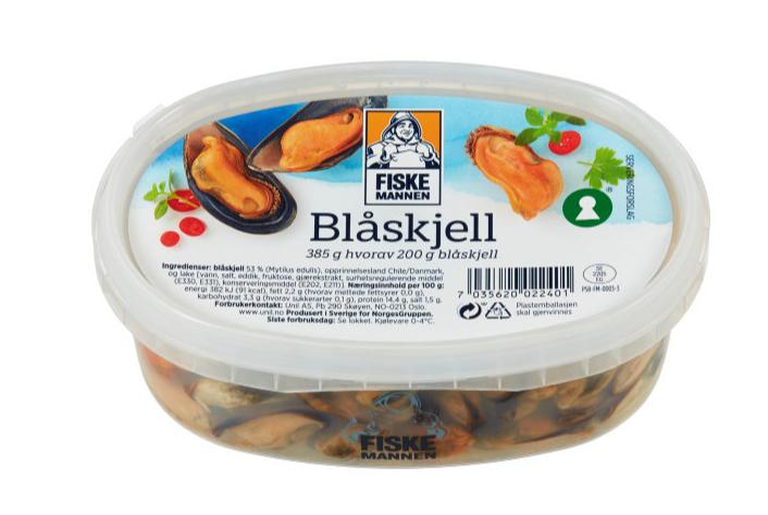 Blåskjell i Lake 200g Fiskemannen