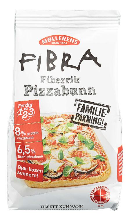 Pizzabunn Mix Fibra Langpanne 350g Møllerens