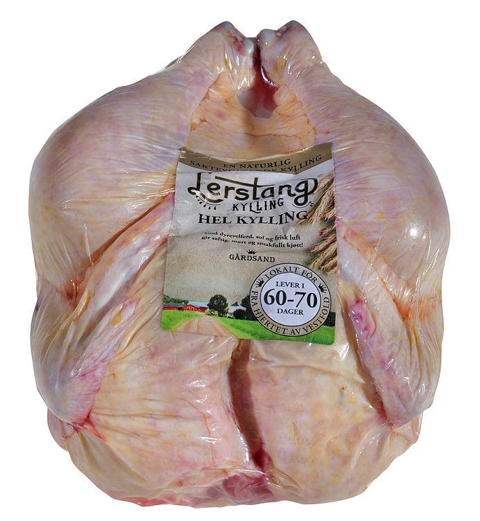 Kylling hel Ca1,8kg Lerstang