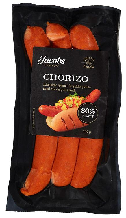 Chorizo 80% 240g Jacobs Utvalgte