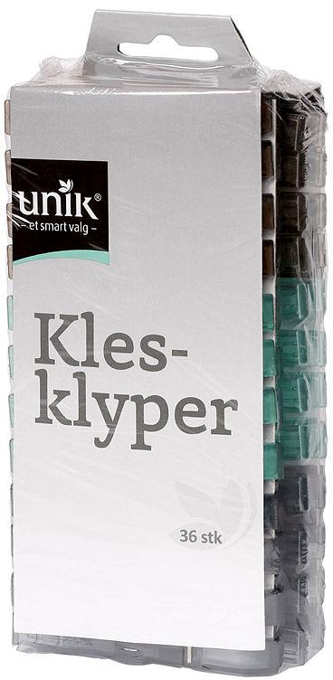 Klesklyper Plast 36stk Unik