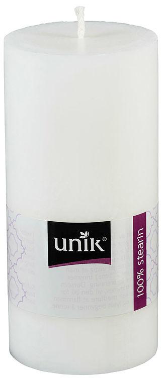 Kubbelys Hvit 100% Stearin 15cm 1stk Unik