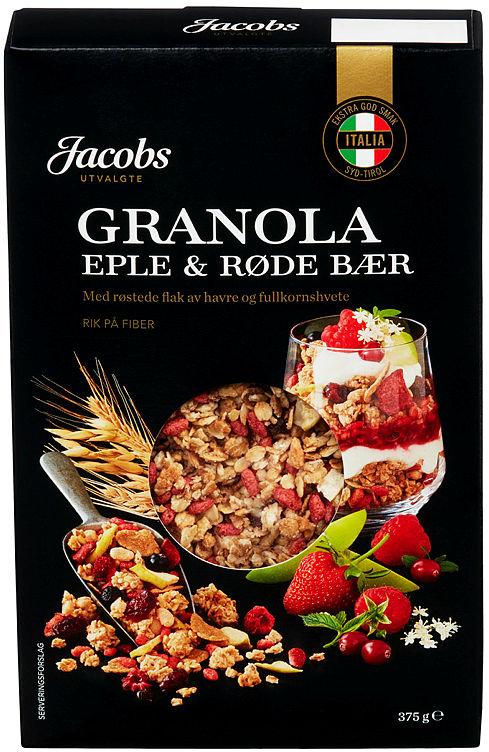 Granola Eple&amp;Bær 375g Jacobs Utvalgte