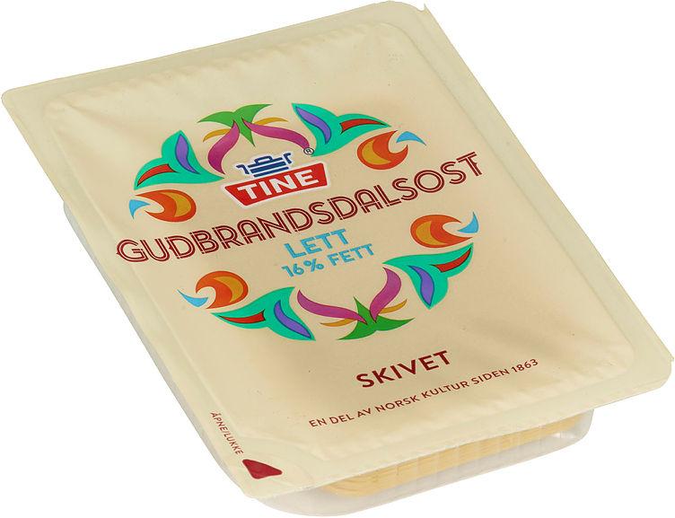 Gudbrandsdalsost Lettere skivet 130g Tine