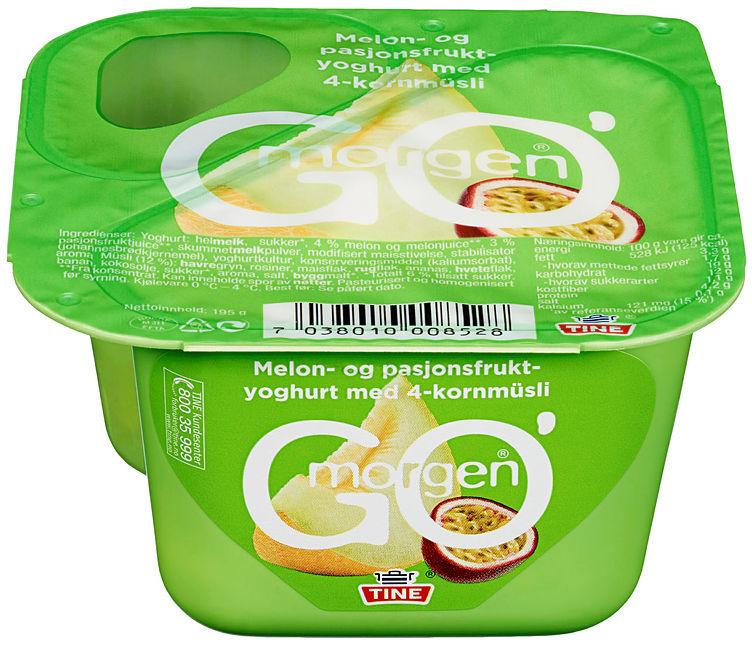 Go Morgen Yoghurt Melon&amp;Müsli 195g Tine