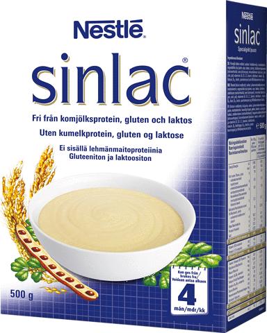 Nestlé Sinlac Grøt u/ Gluten og Laktose 4 mnd 500 g
