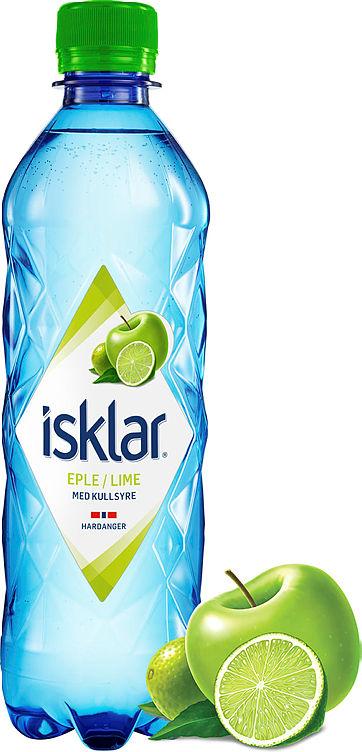 Isklar Sparkling Eple&amp;Lime 0,46l flaske