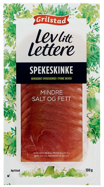 Spekeskinke Lev Litt Lettere 100g Grilstad