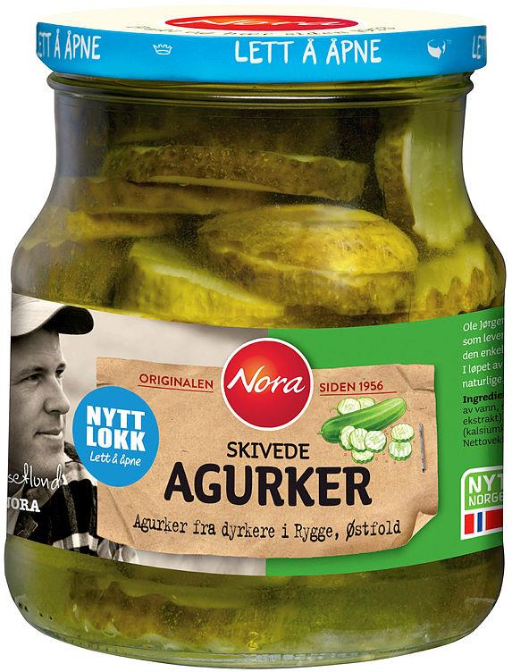 Agurker Skivede 580g Nora