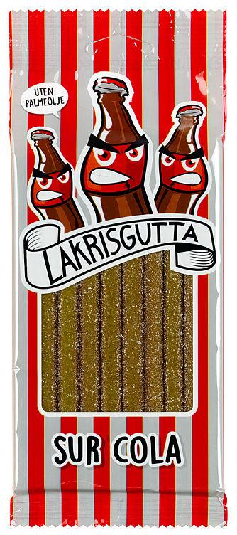 Lakrisstenger Sur Cola 100g Lakrisgutta