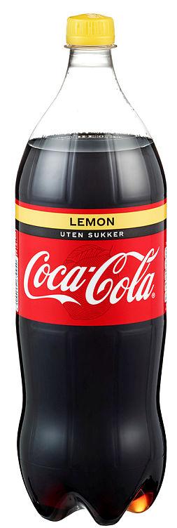Coca Cola u/Sukker Lemon 1,5l flaske