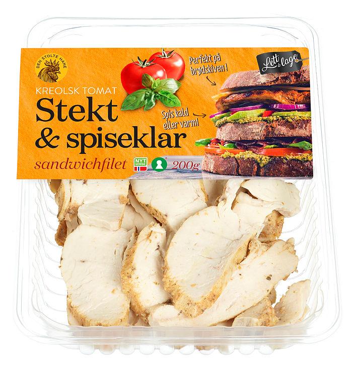 Kyllingfilet Sanwich Kreolsk Stekt 200g Dsh