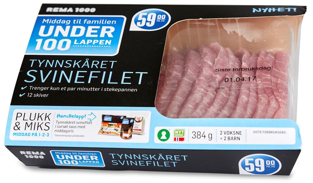 Tynnskåret Svinefilet 384 g