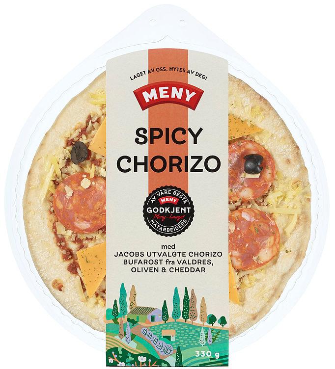 Pizza Chorizo&amp;Valdresost 330g Meny