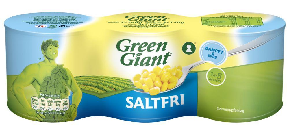 Saltfri Mais 3x160g, 480 g