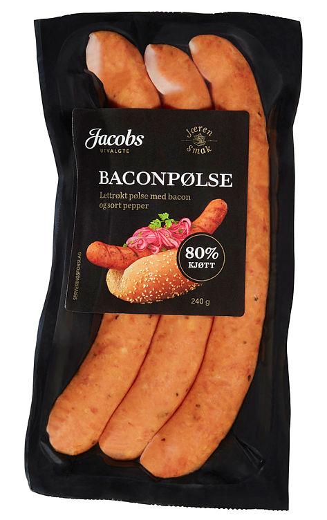 Baconpølse 80% 240g Jacobs Utvalgte