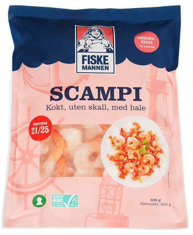 Scampi Asc 21/25 Kokt u/Skall 500g