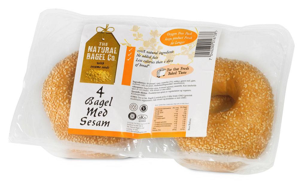 Bagels Sesam 4 pk, 340 g