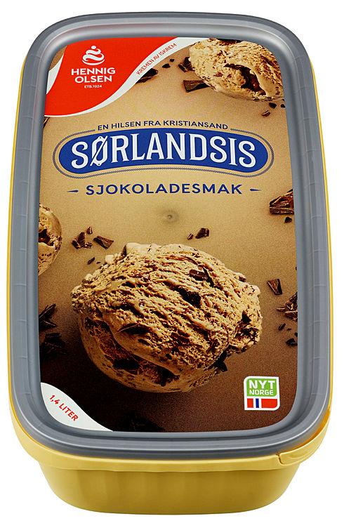 Sørlandsis Sjokolade 1,4l Hennig Olsen