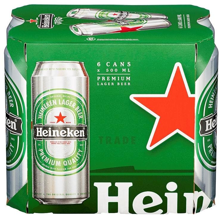 Heineken 0,50 l - 6 pk - inkl. pant