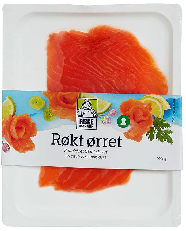 Ørret Røkt skivet 100g Fiskemannen