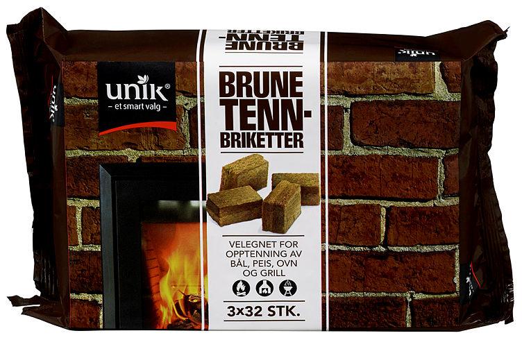 Tennbriketter i Tre 3x32stk Unik