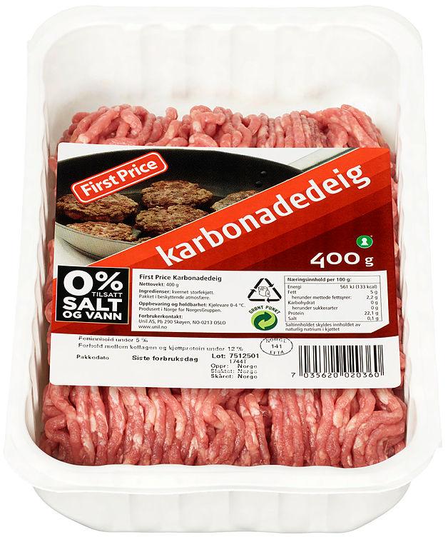 Karbonadedeig 400g First Price