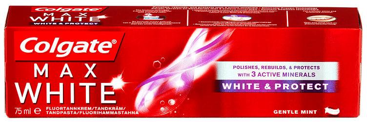 Colgate Tannkrem Max White White&amp;Protect 75ml