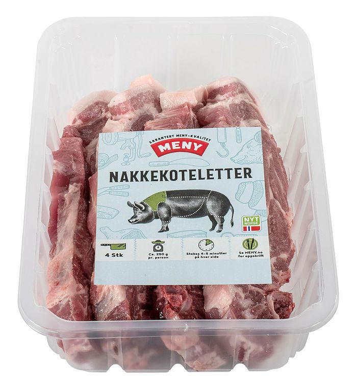 Svin Nakkekotelett 4pk Ca900g