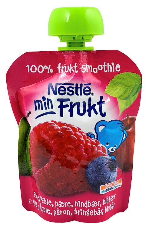 Nestlé Min Frukt Eple, Pære, Bringebær, Blåbær 90 g