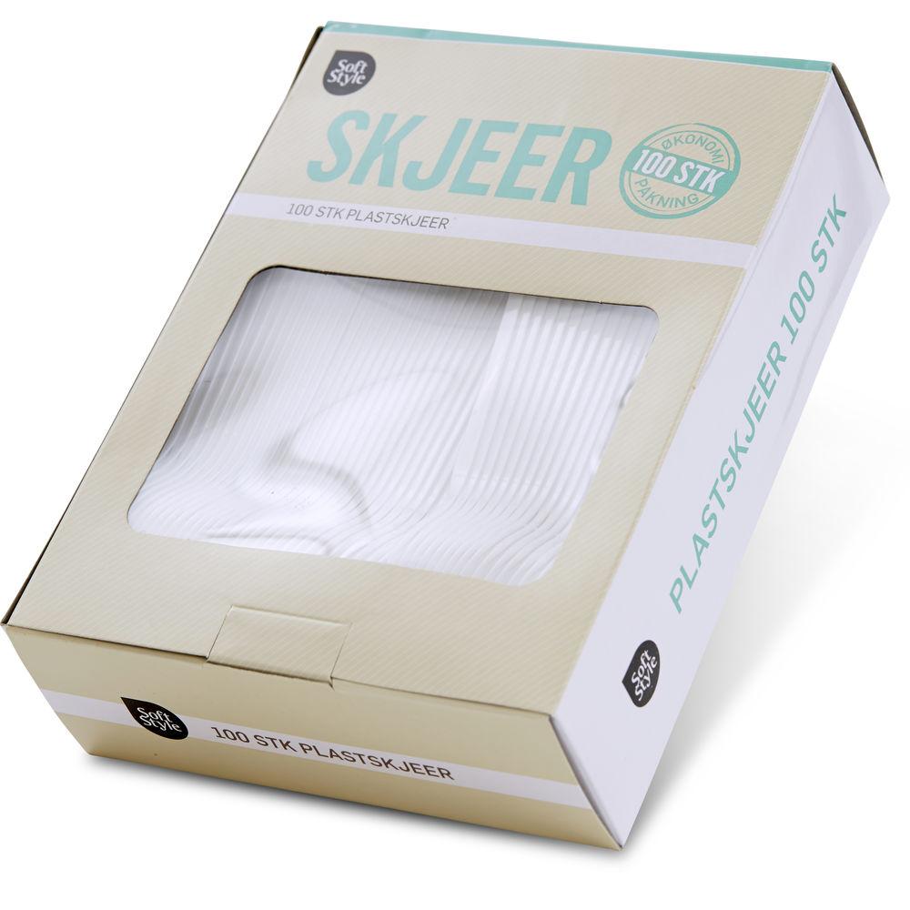 Plastskjeer Engangs 100 stk