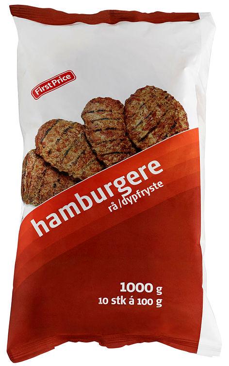 Hamburger Rå 80% Kjøtt 1kg First Price