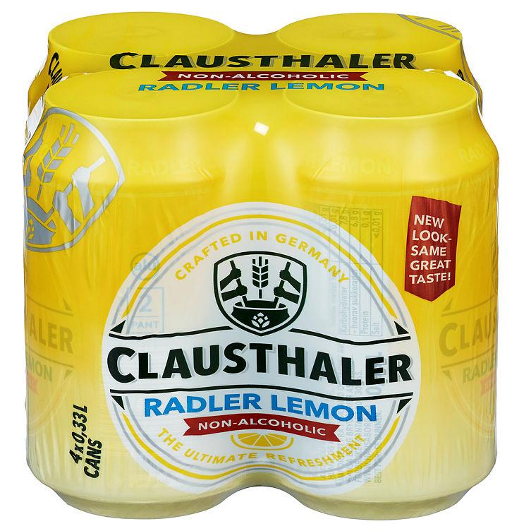 Clausthaler Radler Lemon 0,33lx4 boks