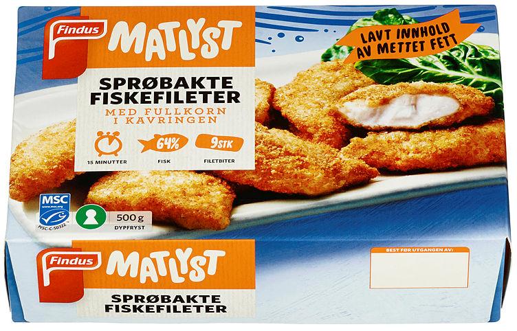 Fiskefileter Sprøbakte 500g Findus
