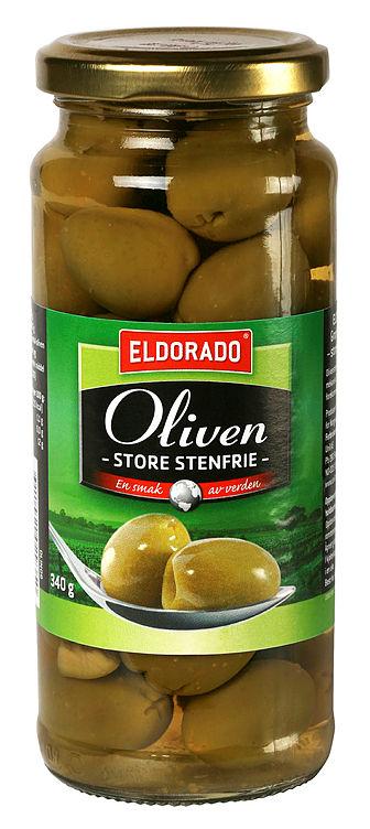 Oliven Grønne Store u/Sten 340g Eldorado